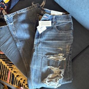 American Eagle Outfitters Blue Boyfriend Jeans Distressed size 30W
